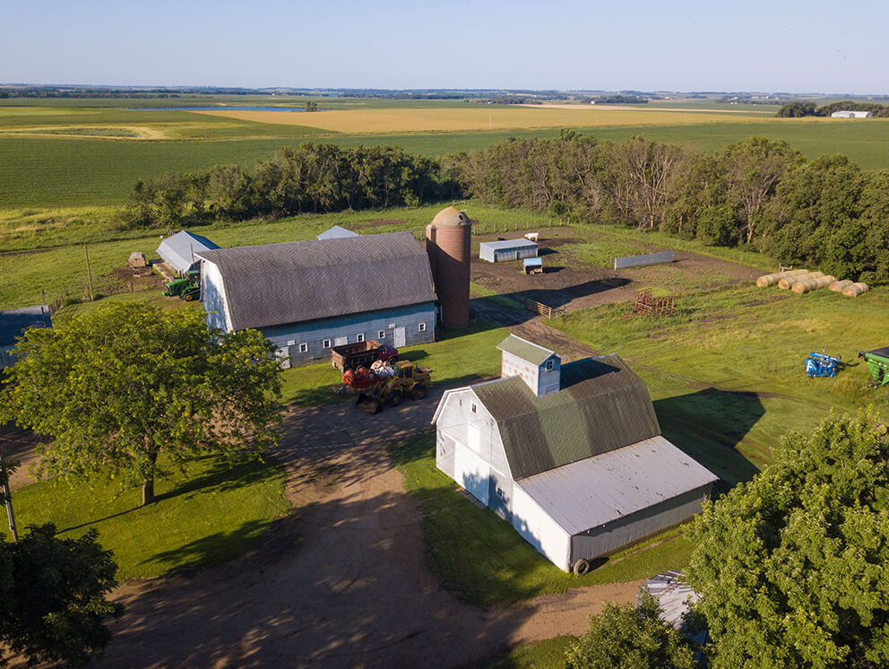 Farm homestead. 